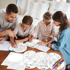 Cinrobiye all-in-one Bible craft kit shown with cards, stickers, and crayons.