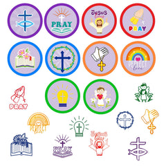 Cinrobiye Christian stampers with colorful inks for Easter and Nativity projects