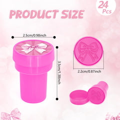 Cinrobiye coquette pink bow stampers with 12 designs for varied crafts.