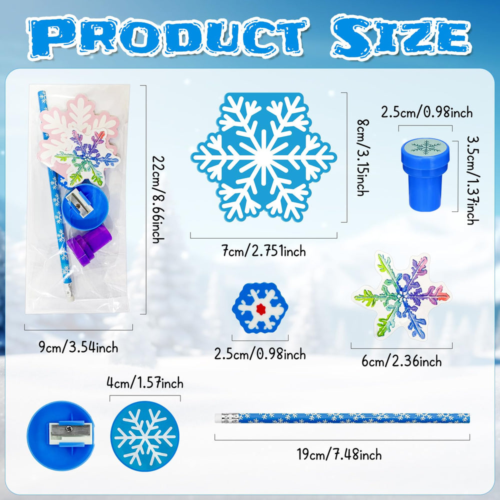 Cinrobiye snowflake erasers provide soft grip for kids' writing