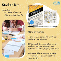 Circuit Scribe sketchbook with guided experiments supports hands-on learning