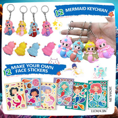 CIRDOTSH Mermaid face stickers brighten crafts and activities