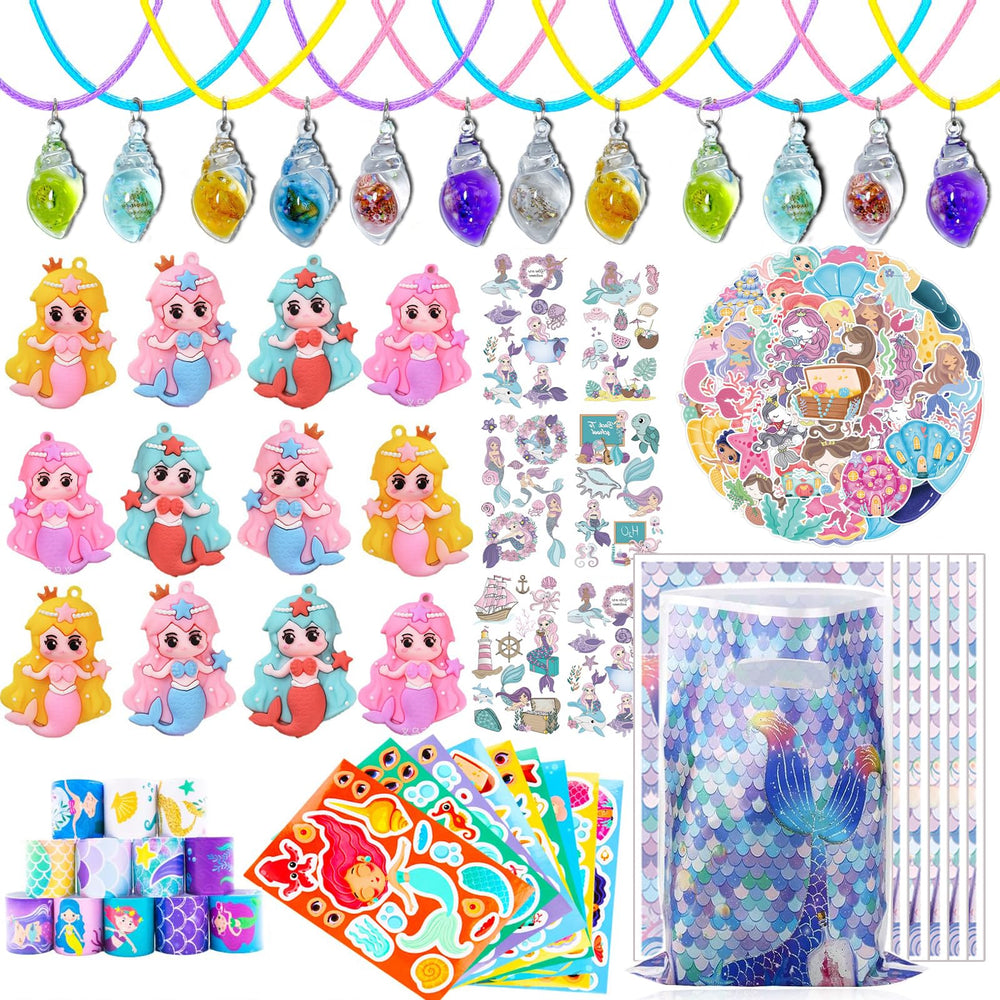 CIRDOTSH Mermaid pendant necklace set for party favors and keepsakes