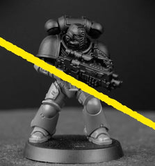 Citadel Chaos Black dry-time close-up readying surfaces for painting.