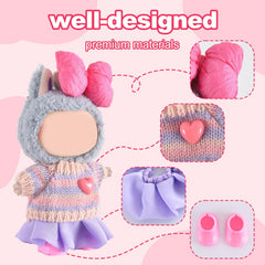 Ciunura Labubu doll clothes boots purple, durable finish for everyday wear.