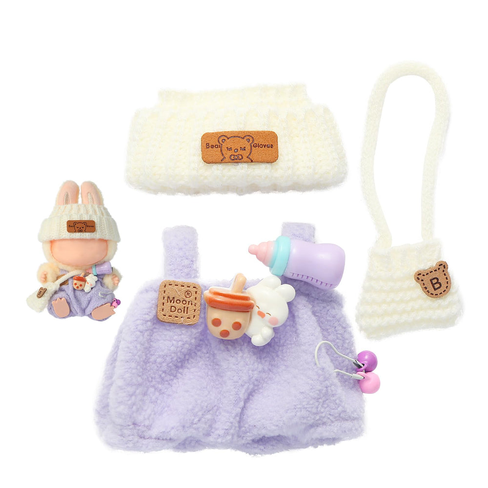 Ciunura Labubu purple overall set, ideal for stylish play and display.