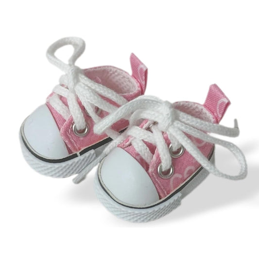 Ciunura pink canvas doll shoes for Lububu with cute styling