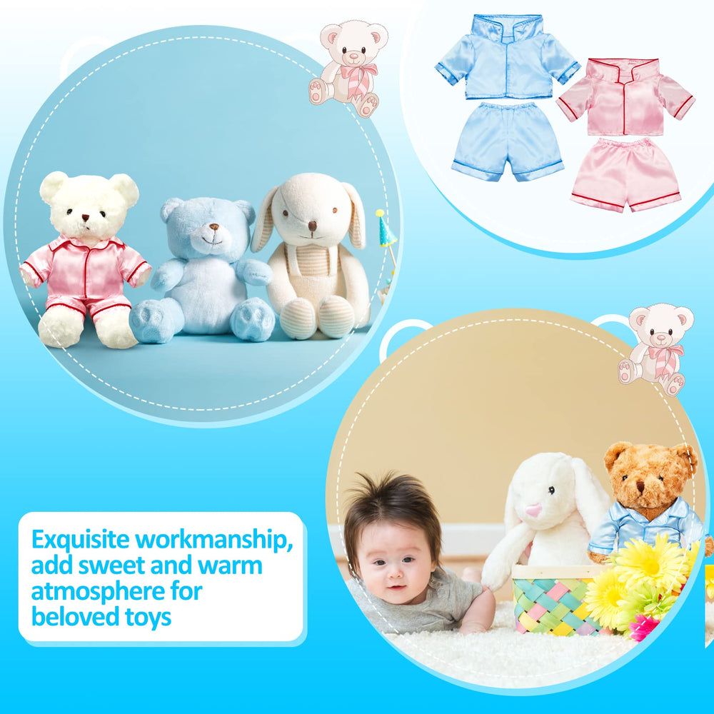 Civaner bear clothes pink set shown on plush bear for gifting