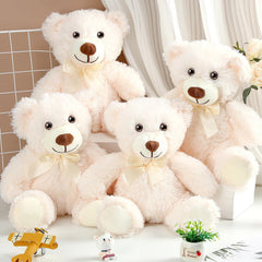 Civaner four-pack white teddy bears with soft plush for hugs and decor