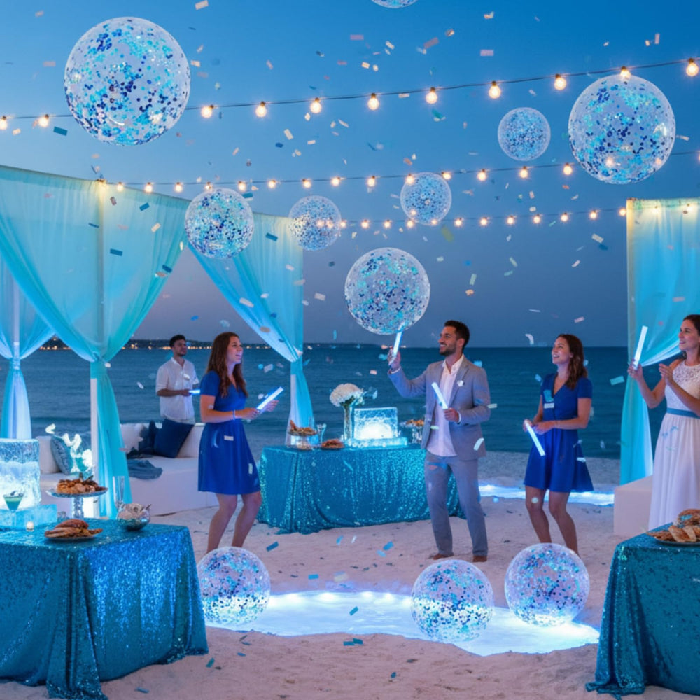 Civaner glitter pool ball blue decor for vibrant pool parties.