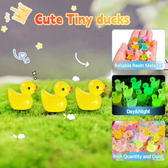 CIYOJA dollhouse glow ducks brighten terrariums with soft night illumination.