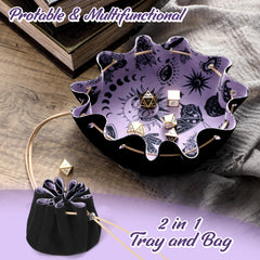 CiyvoLyeen DND dice tray with mushroom pattern adds charm to game nights