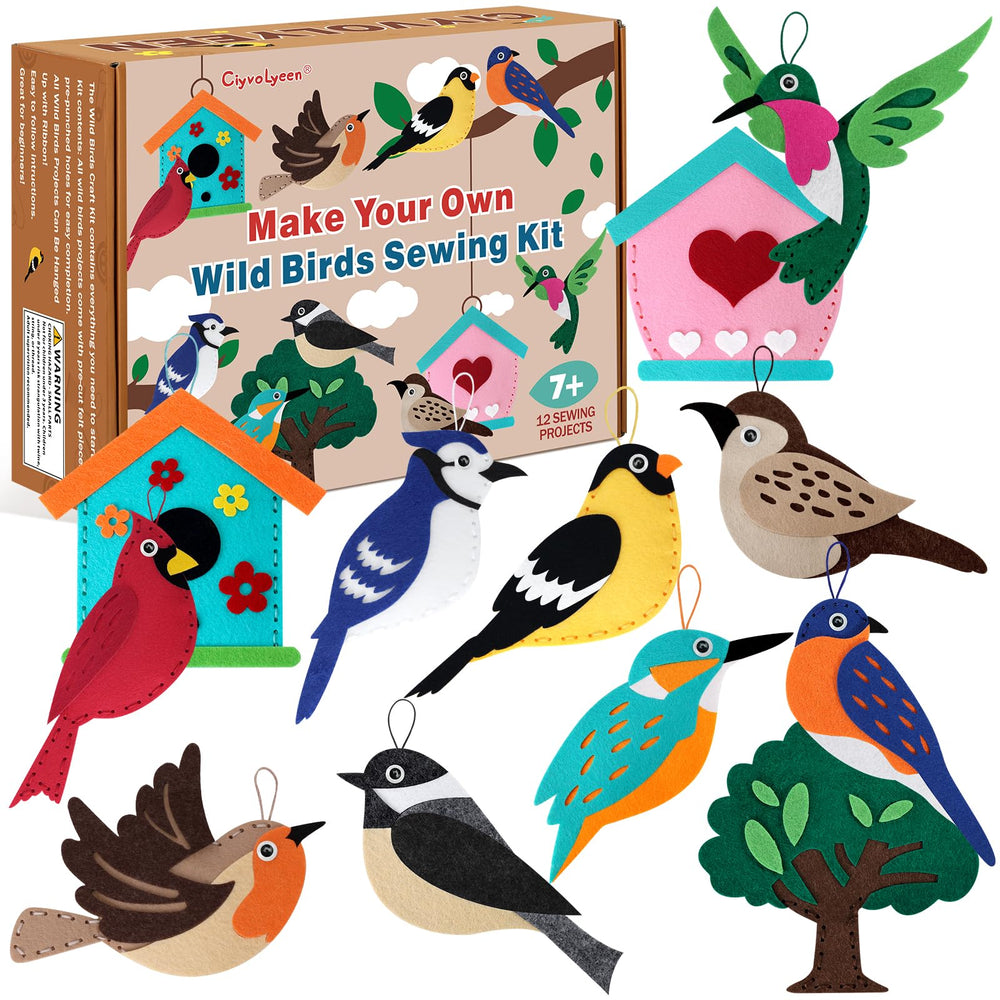 CiyvoLyeen Wild Birds Sewing Kit: packaging and contents ready for gifting.