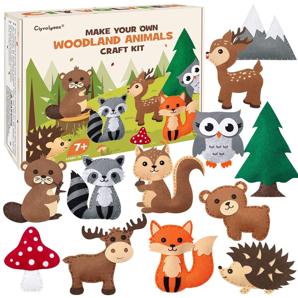 CiyvoLyeen woodland patterns for beginners sewing kit.