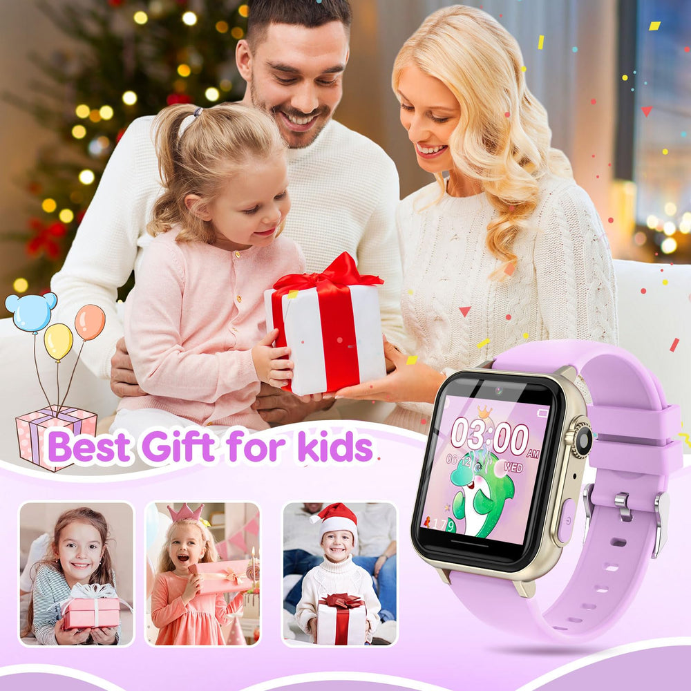 CJC Kids Smart Watch purple screen protector protecting the display