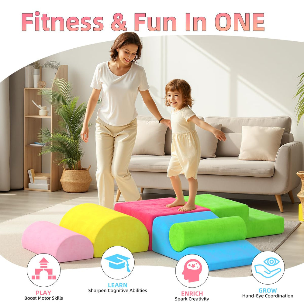 CJdropshipping 8-piece set assembled into varied play structures for exploration