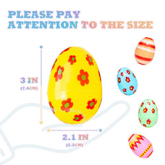 CJYGEGE 3-inch jumbo egg with stripe pattern, bold display in baskets.