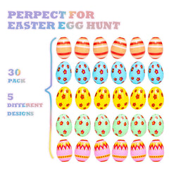 CJYGEGE 3-inch jumbo egg with zigzag pattern, perfect for color-filled baskets.