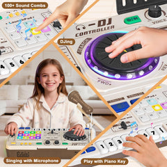 CL FUN DJ mixing table piano keys for musical exploration.