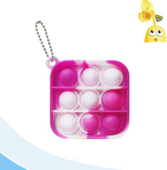 Clanam mini pop bubble toy keychain for portable on the go focus