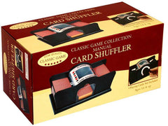 Classic Game Collection manual card shuffler with 2-deck capacity for poker or bridge