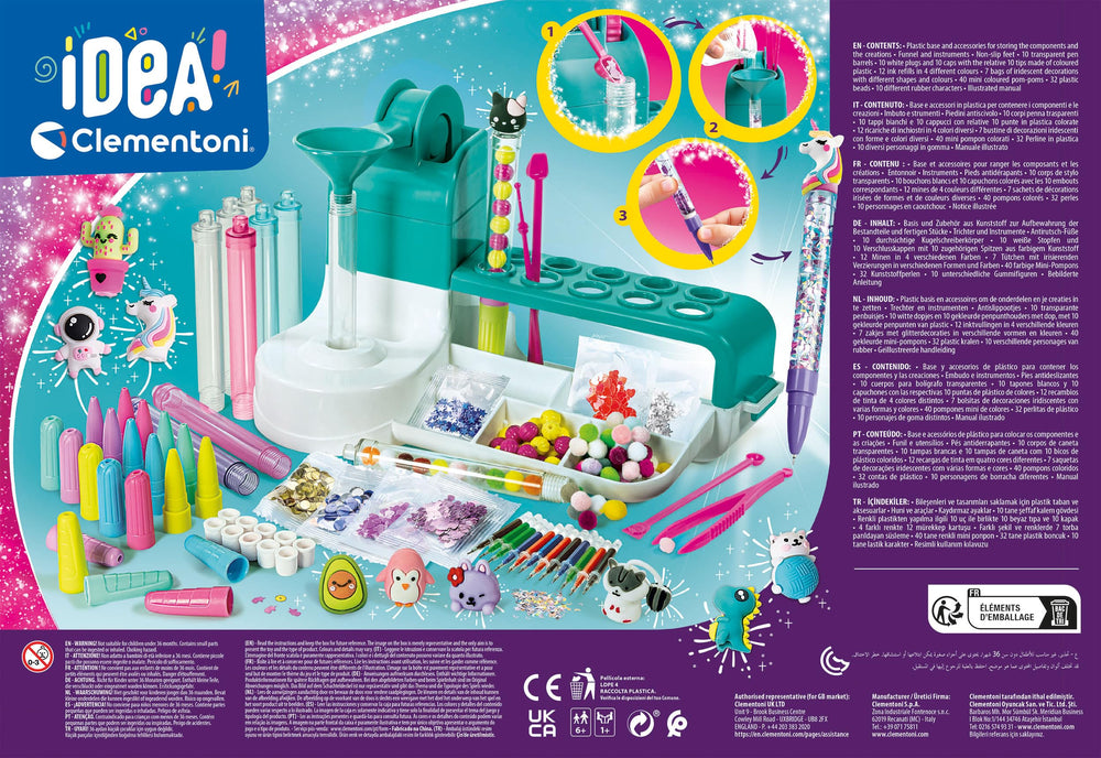 Clementoni Idea Creator Studio glitter decorations spark unique pen styles