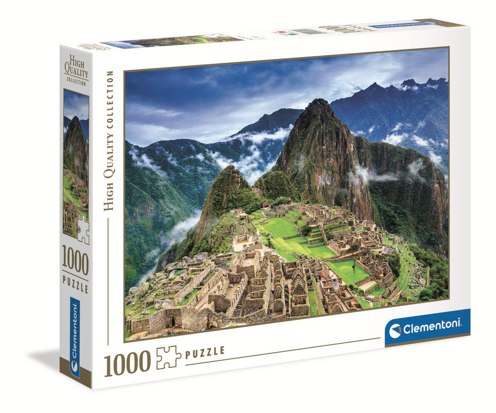 Clementoni Machu Picchu 1000-piece puzzle box for immersive evenings.