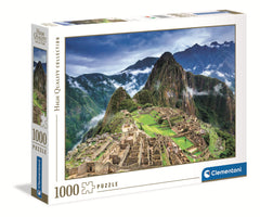 Clementoni Machu Picchu 1000-piece puzzle box for immersive evenings.