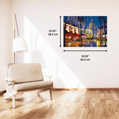 Clementoni Paris Montmartre puzzle assembled size reference helps with storage.