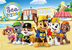 Bright colors and glossy finish engage kids during the Paw Patrol puzzle play.