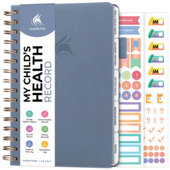 Clever Fox My Child's Health Record cover with durable hardcover for busy families.