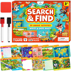 Clever Fox Play Search & Find mats cover, screen-free early learning opportunity