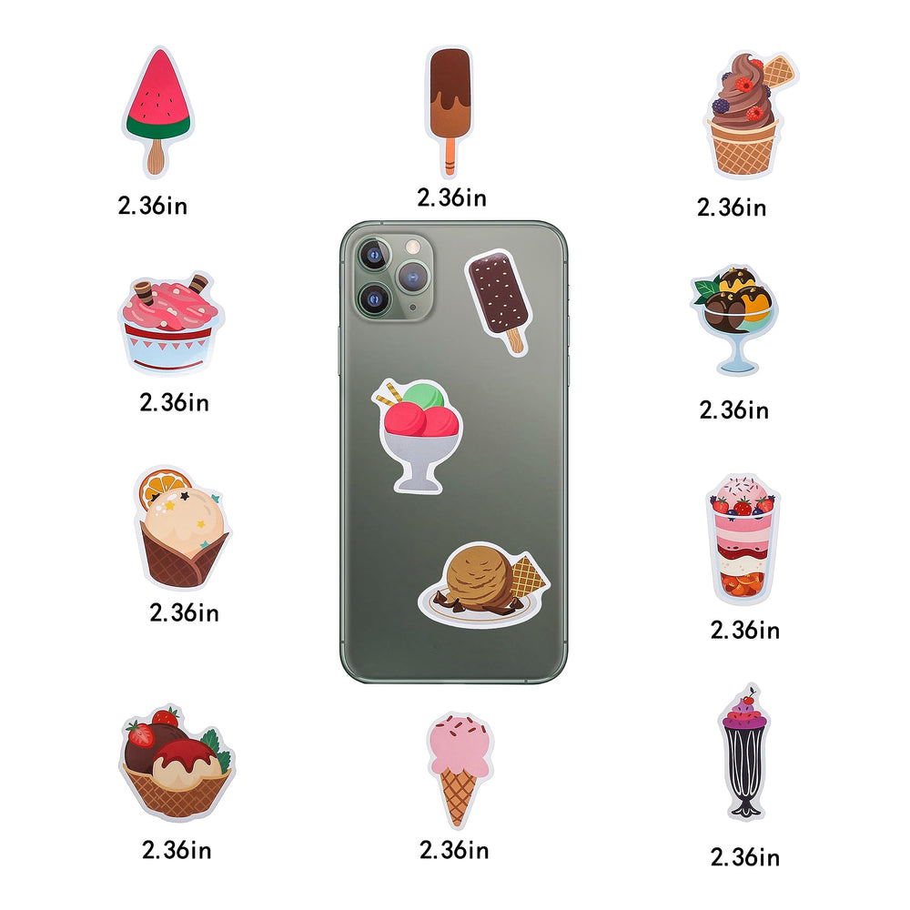 Cleverplay waterproof vinyl ice cream stickers for outdoor use