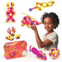Clixo Crew 30-piece pack enables versatile creative building on the go.