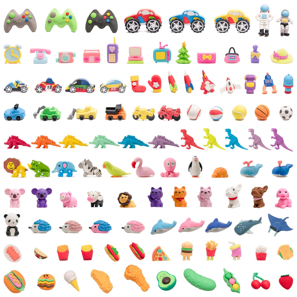 Clock King 3D erasers animal shapes promote tactile learning and clean pencil lines.