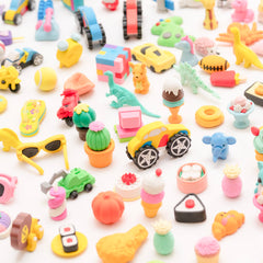 Clock King 3D erasers space figures inspire curiosity and tidy drafts.