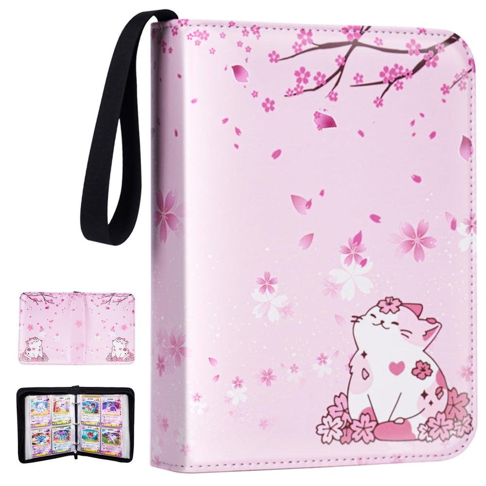 CLOKORIA card binder front cover Sakura cat, inviting kids to display favorites.