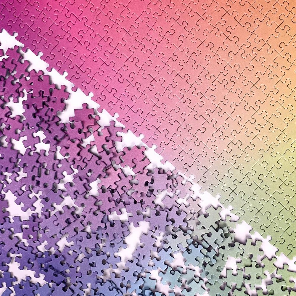 Cloudberries rainbow gradient colors guide your progress for meditative focus.