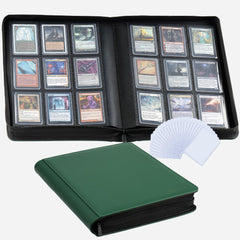 CLOVERCAT 9-pocket binder open to reveal 18 double-sided pages and card pockets