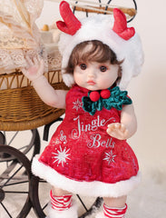 Cloveray's hand-painted freckles add charm to a lifelike newborn look.