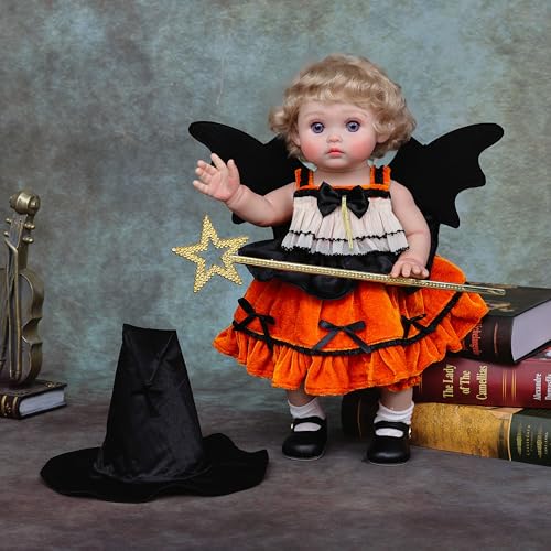 Hand-painted details by Cloveray enhance realism on this 18-inch doll.