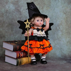 Witch hat completes seasonal styling for the Cloveray doll.
