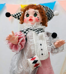 Cloveray Harlequin doll removable costume for outfit variety