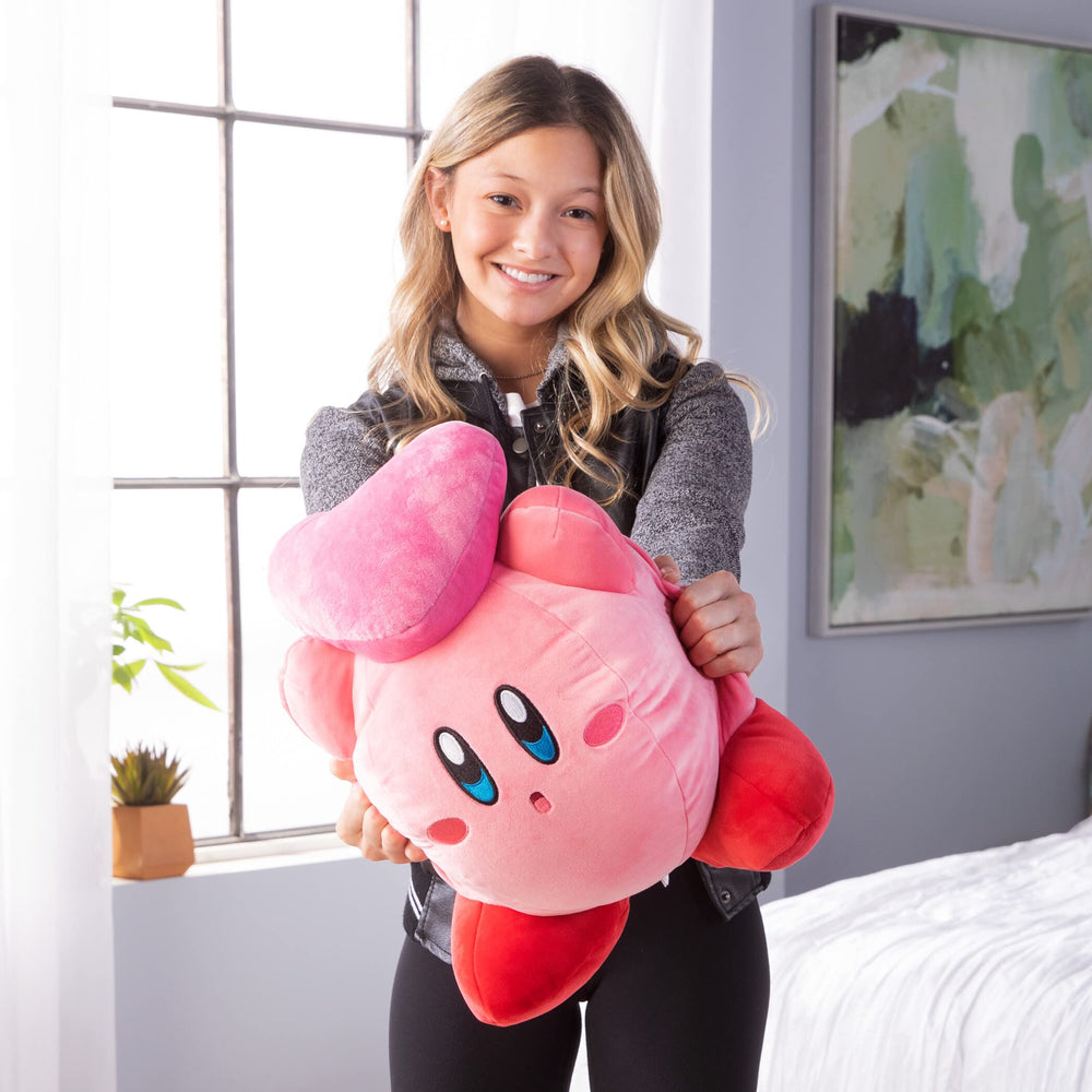 Mega-sized Kirby plush, cute stuffed animal for desks and shelves