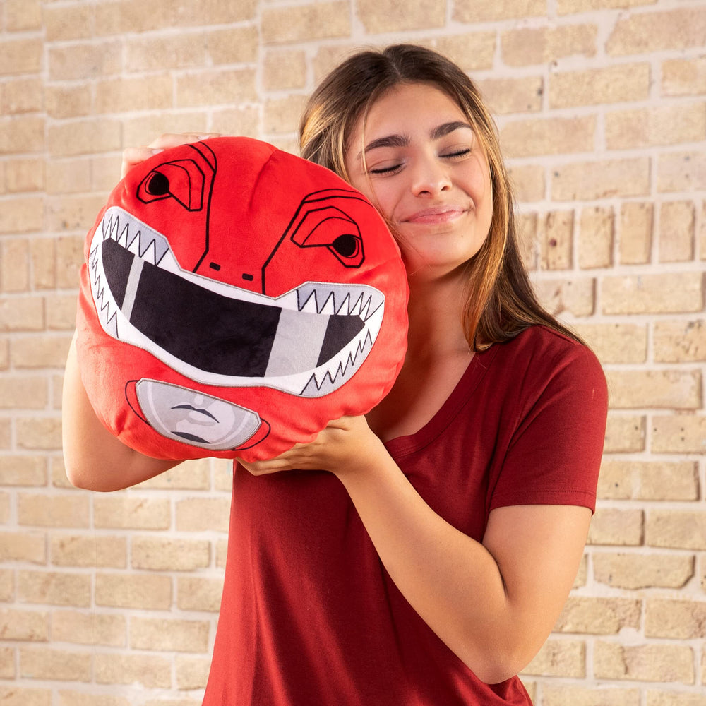Club Mocchi Mocchi Red Ranger cuddle buddy for kids and bedrooms.
