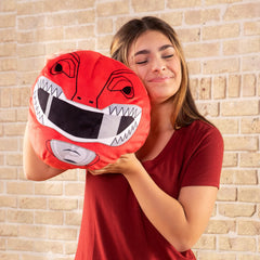 Club Mocchi Mocchi Red Ranger cuddle buddy for kids and bedrooms.