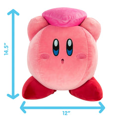 Large 15-inch Kirby plush, collectible and stackable with other Mocchi-Mocchi characters