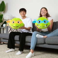 Gift-ready Club Mocchi Mocchi Leonardo head plush for TMNT fans