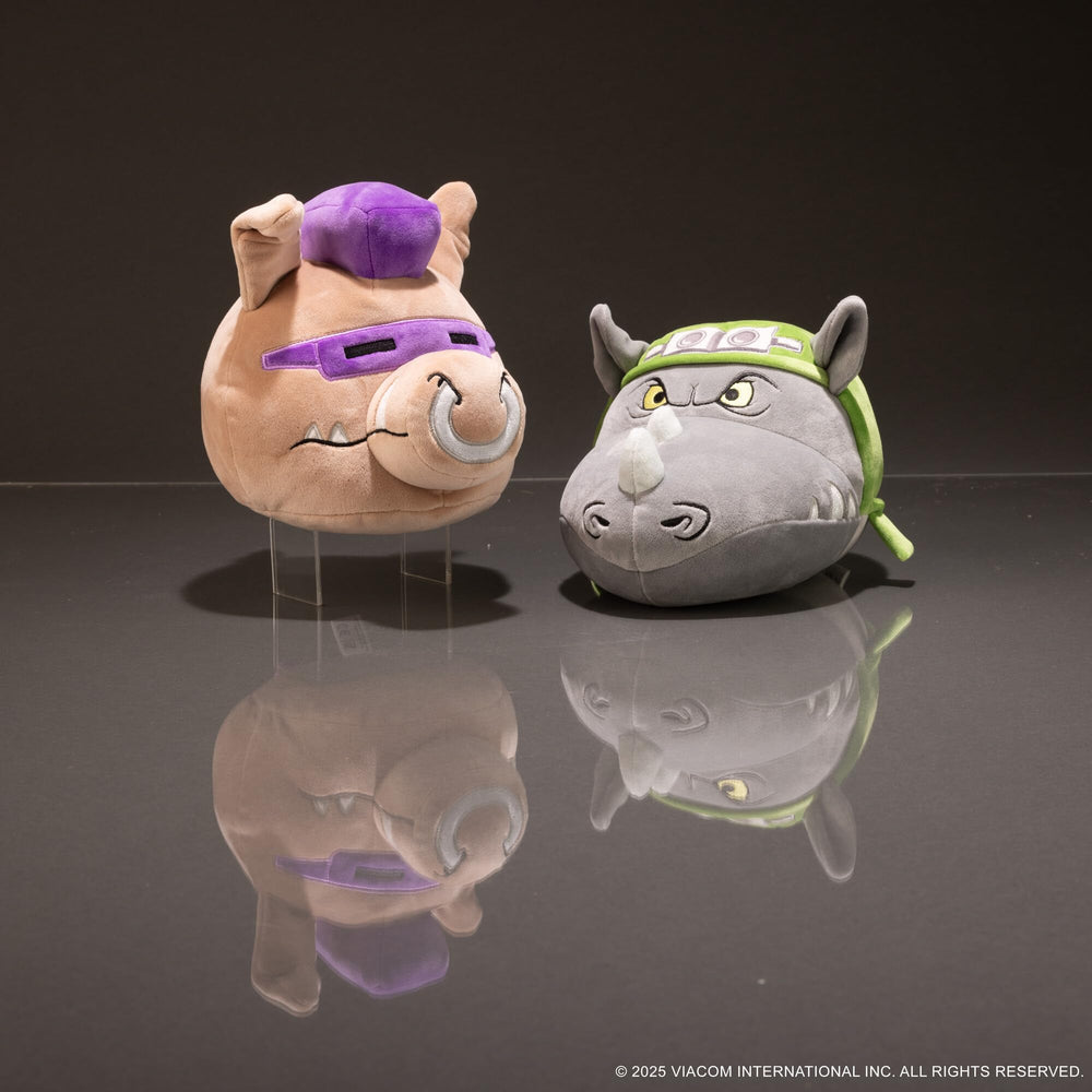 Soft squishy TMNT plush texture close-up emphasizes huggable comfort