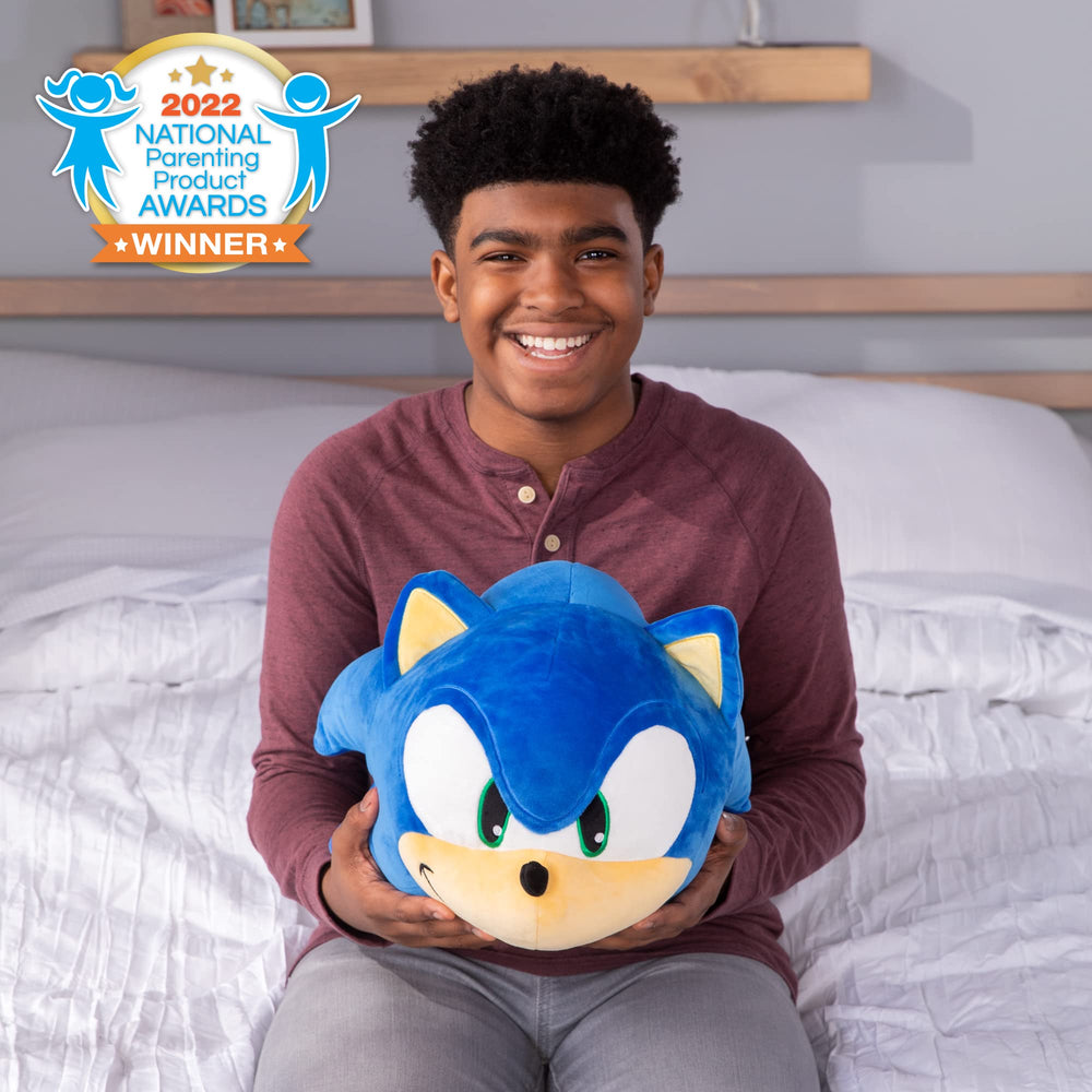 Collectible Sonic plush from Club Mocchi Mocchi inspires themed room decor.